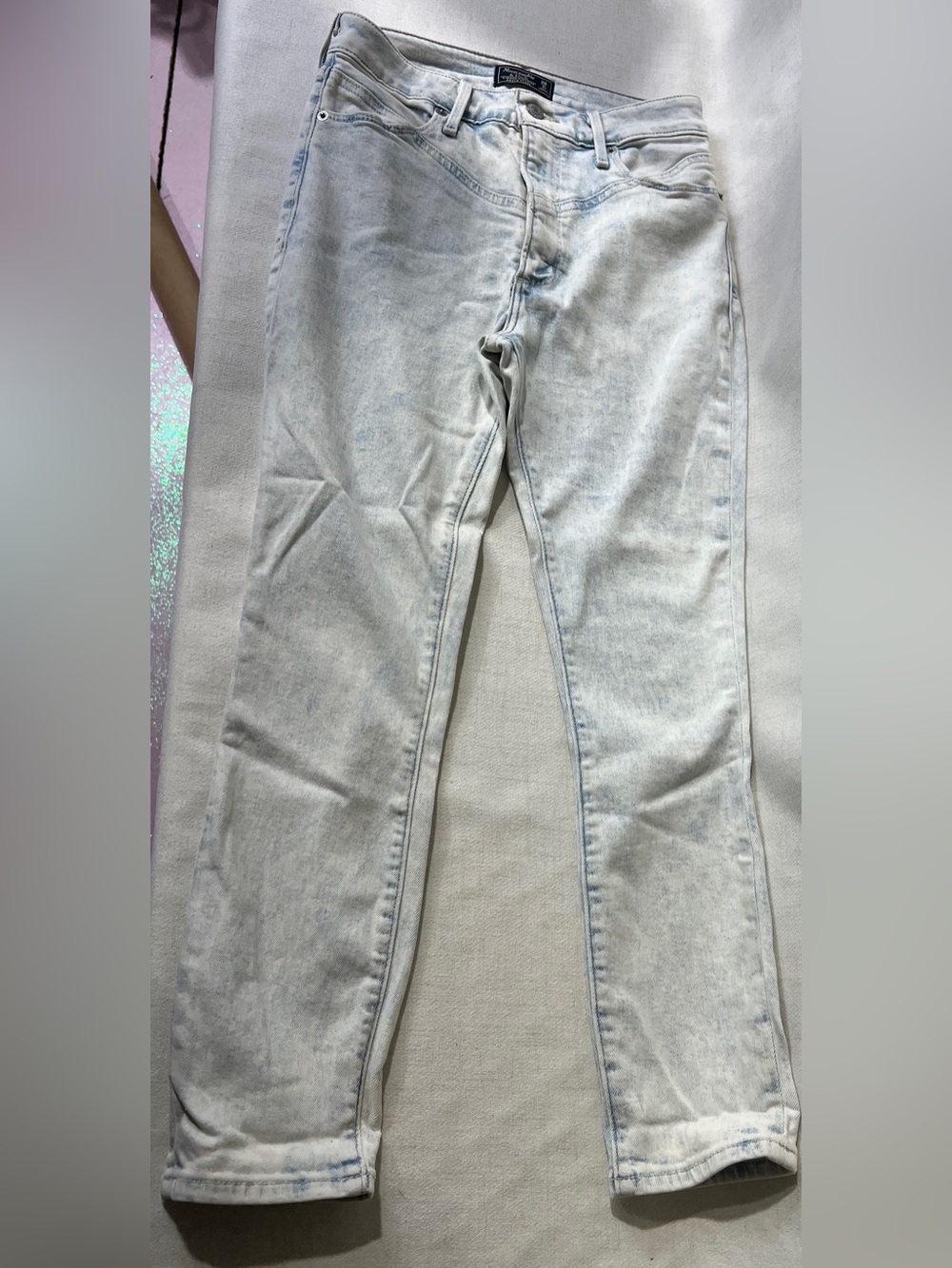 Abercrombie & Fitch Simone High Rise Ankle Flare Jeans 2S 26S Light Wash